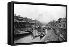 Scene from Whitely Bridge, Ashar, Iraq, 1917-1919-null-Framed Stretched Canvas