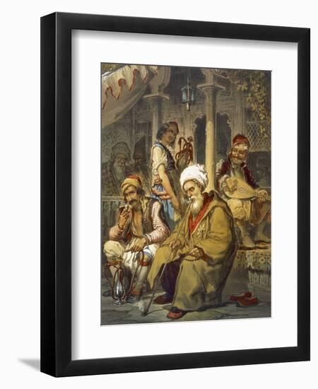 Scene in a Cafe, 1865-Amadeo Preziosi-Framed Giclee Print