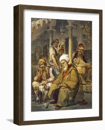 Scene in a Cafe, 1865-Amadeo Preziosi-Framed Giclee Print