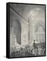 Scene in a Classical Temple: Funeral Procession of a Warrior-Joseph Charles Barrow-Framed Stretched Canvas