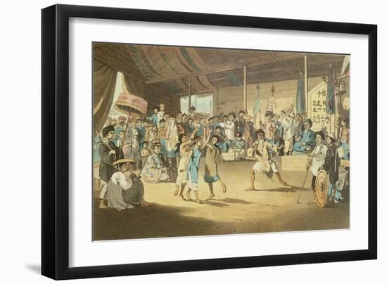 Scene in a Cochin-Chinese Opera, Plate 13 from 'A Voyage to Cochinchina' by John Barrow-William Alexander-Framed Giclee Print