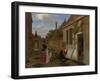 Scene in a Courtyard, early 1660s-Ludolf de Jongh-Framed Giclee Print