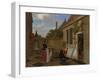 Scene in a Courtyard, early 1660s-Ludolf de Jongh-Framed Giclee Print