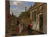 Scene in a Courtyard, early 1660s-Ludolf de Jongh-Mounted Giclee Print