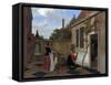 Scene in a Courtyard-Ludolf de Jongh-Framed Stretched Canvas