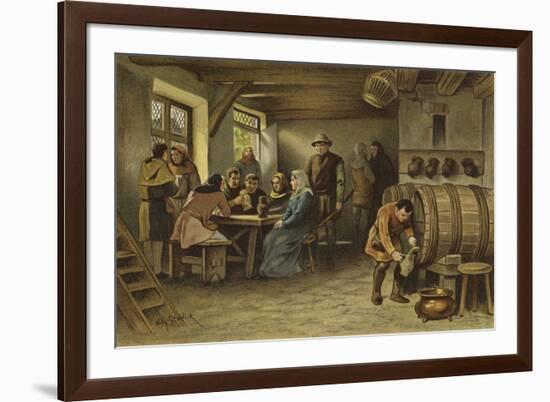 Scene in a Dutch Tavern, 14th Century-Willem II Steelink-Framed Giclee Print