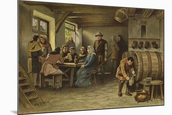 Scene in a Dutch Tavern, 14th Century-Willem II Steelink-Mounted Giclee Print