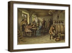 Scene in a Dutch Tavern, 14th Century-Willem II Steelink-Framed Giclee Print