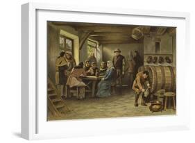 Scene in a Dutch Tavern, 14th Century-Willem II Steelink-Framed Giclee Print