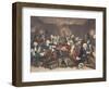 Scene in a Gaming House, Plate VI from 'A Rake's Progress, Illustration from 'Hogarth Restored:…-William Hogarth-Framed Giclee Print