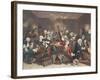 Scene in a Gaming House, Plate VI from 'A Rake's Progress, Illustration from 'Hogarth Restored:…-William Hogarth-Framed Giclee Print