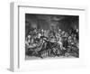 Scene in a Gaming House, Plate Vi from 'A Rake's Progress'-William Hogarth-Framed Giclee Print