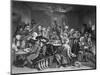 Scene in a Gaming House, Plate Vi from 'A Rake's Progress'-William Hogarth-Mounted Giclee Print