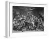 Scene in a Gaming House, Plate Vi from 'A Rake's Progress'-William Hogarth-Framed Giclee Print