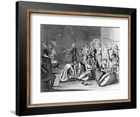 Scene in a Madhouse, from a Rake's Progress-William Hogarth-Framed Giclee Print