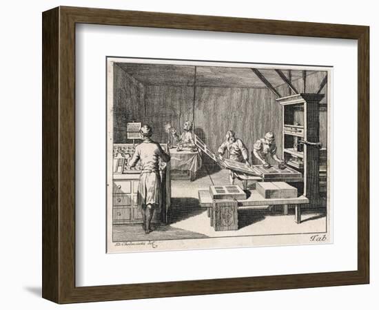 Scene in a Printing Office-Daniel Chodowiecki-Framed Art Print