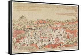 Scene in a Shrine Ground, C. 1764-1782-Utagawa Toyoharu-Framed Stretched Canvas