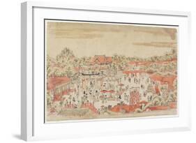 Scene in a Shrine Ground, C. 1764-1782-Utagawa Toyoharu-Framed Giclee Print