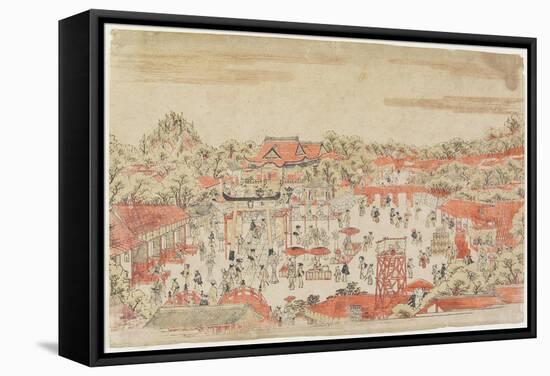 Scene in a Shrine Ground, C. 1764-1782-Utagawa Toyoharu-Framed Stretched Canvas