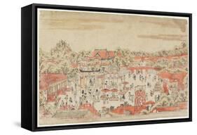 Scene in a Shrine Ground, C. 1764-1782-Utagawa Toyoharu-Framed Stretched Canvas