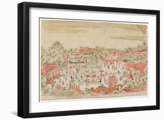 Scene in a Shrine Ground, C. 1764-1782-Utagawa Toyoharu-Framed Giclee Print