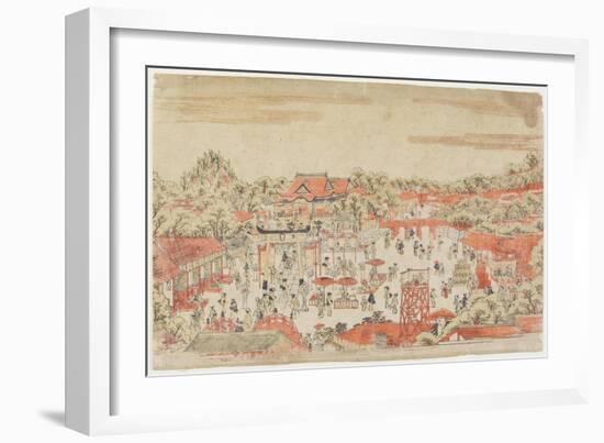 Scene in a Shrine Ground, C. 1764-1782-Utagawa Toyoharu-Framed Giclee Print