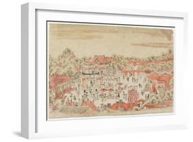 Scene in a Shrine Ground, C. 1764-1782-Utagawa Toyoharu-Framed Giclee Print