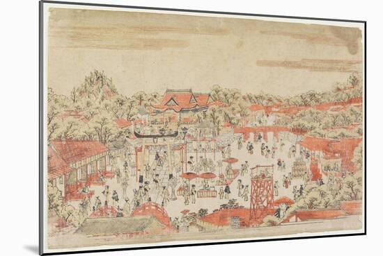 Scene in a Shrine Ground, C. 1764-1782-Utagawa Toyoharu-Mounted Giclee Print