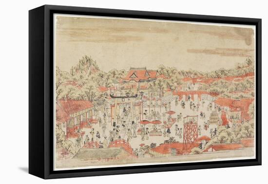 Scene in a Shrine Ground, C. 1764-1782-Utagawa Toyoharu-Framed Stretched Canvas