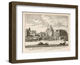 Scene in Amsterdam: Boats on the City's Waterways-P. Schenck-Framed Art Print