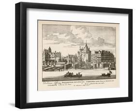 Scene in Amsterdam: Boats on the City's Waterways-P. Schenck-Framed Art Print