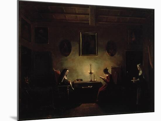 Scene in an Interior, 19th Century-Francois-Marius Granet-Mounted Giclee Print