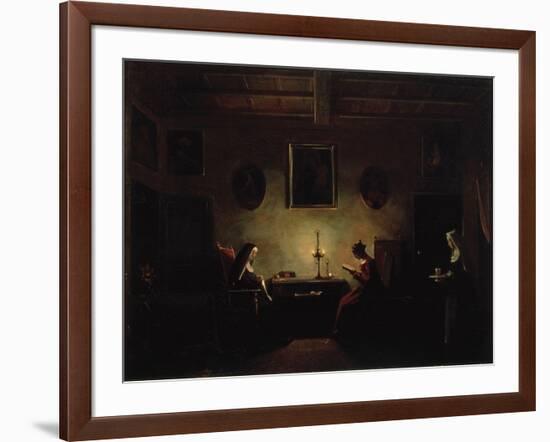 Scene in an Interior, 19th Century-Francois-Marius Granet-Framed Giclee Print