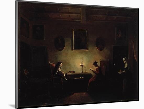 Scene in an Interior, 19th Century-Francois-Marius Granet-Mounted Giclee Print