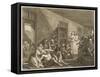 Scene in Bedlam Asylum-William Hogarth-Framed Stretched Canvas