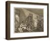 Scene in Bedlam Asylum-William Hogarth-Framed Art Print
