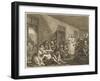 Scene in Bedlam Asylum-William Hogarth-Framed Art Print