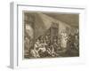 Scene in Bedlam Asylum-William Hogarth-Framed Art Print