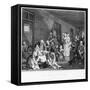 Scene in Bedlam, Plate Viii, from a Rake's Progress-William Hogarth-Framed Stretched Canvas