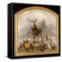 Scene in Braemar - Highland Deer-Edwin Henry Landseer-Framed Stretched Canvas