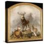 Scene in Braemar - Highland Deer-Edwin Henry Landseer-Stretched Canvas