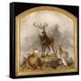 Scene in Braemar - Highland Deer-Edwin Henry Landseer-Framed Stretched Canvas