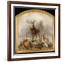 Scene in Braemar - Highland Deer-Edwin Henry Landseer-Framed Giclee Print