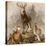 Scene in Braemar, Highland Deer-Edwin Henry Landseer-Stretched Canvas