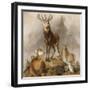 Scene in Braemar, Highland Deer-Edwin Henry Landseer-Framed Giclee Print