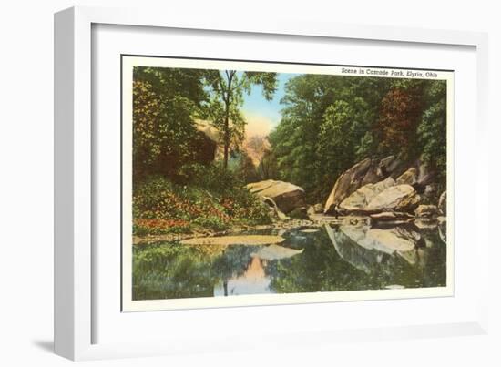 Scene in Cascade Park, Elyria, Ohio-null-Framed Art Print