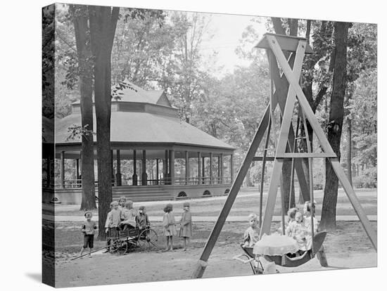 Scene in Clark Park, Detroit, Mich.-null-Stretched Canvas