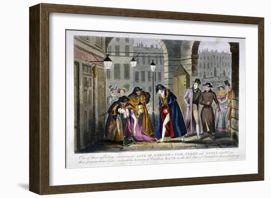 Scene in Covent Garden, Westminster, London, 1830-Isaac Robert Cruikshank-Framed Giclee Print