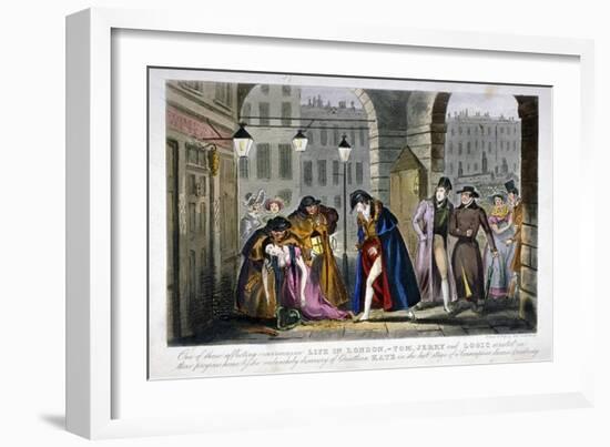 Scene in Covent Garden, Westminster, London, 1830-Isaac Robert Cruikshank-Framed Giclee Print