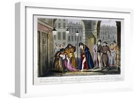 Scene in Covent Garden, Westminster, London, 1830-Isaac Robert Cruikshank-Framed Giclee Print